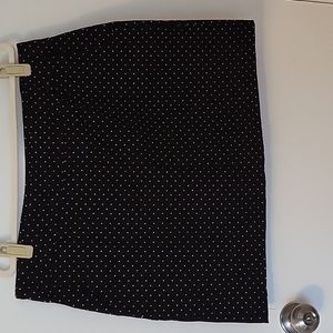 Black & white polka dot skort